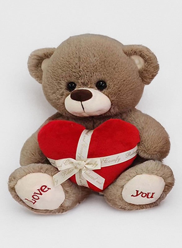 Cuddles Valentines Day Gifts for Him & Her,Teddy Bear with Heart, 25cm Soft Stuffed Bear Plush Toy, Gifts for Girlfriend Boyfriend, Brown - Image 1